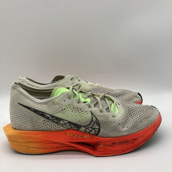 Mens Size 13 Nike ZoomX VaporFly Next% 3 White Athletic Running Shoes Sneakers - Picture 1 of 10